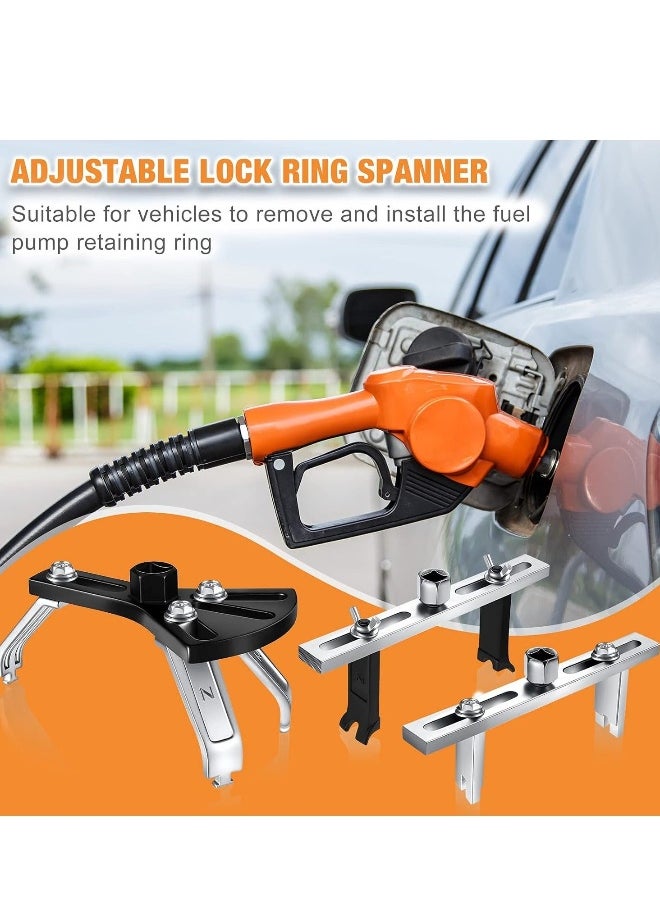 Generic Universal Fuel Pump Removal Tools, Adjustable Fuel Pump Lock Ring, Adjustable Lock Ring Spanner Fuel Pump Module Spanner Wrench, Fuel Tank Lid Cover Remove Spanner, 3 Pcs  - Image 2