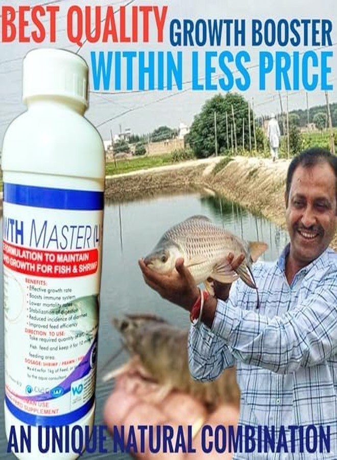 WD DE TOX Growth Master (L) مُعزز نمو سائل شامل للأسماك والروبيان | مُكمل غذائي غني بالفيتامينات والمعادن والإنزيمات والبروبيوتيك | يُعزز زيادة الوزن والمناعة وصحة الأمعاء | مُضاف علفي سهل الاستخدام - Image 3