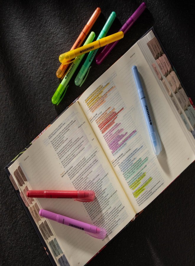 DIVERSEBEE Bible Highlighters and Pens No Bleed, 8 Pack Assorted Colors Gel Highlighters Set, Cute Bible Markers, Bible Study Journaling School Supplies, Accessories (Sorbet) - Image 3