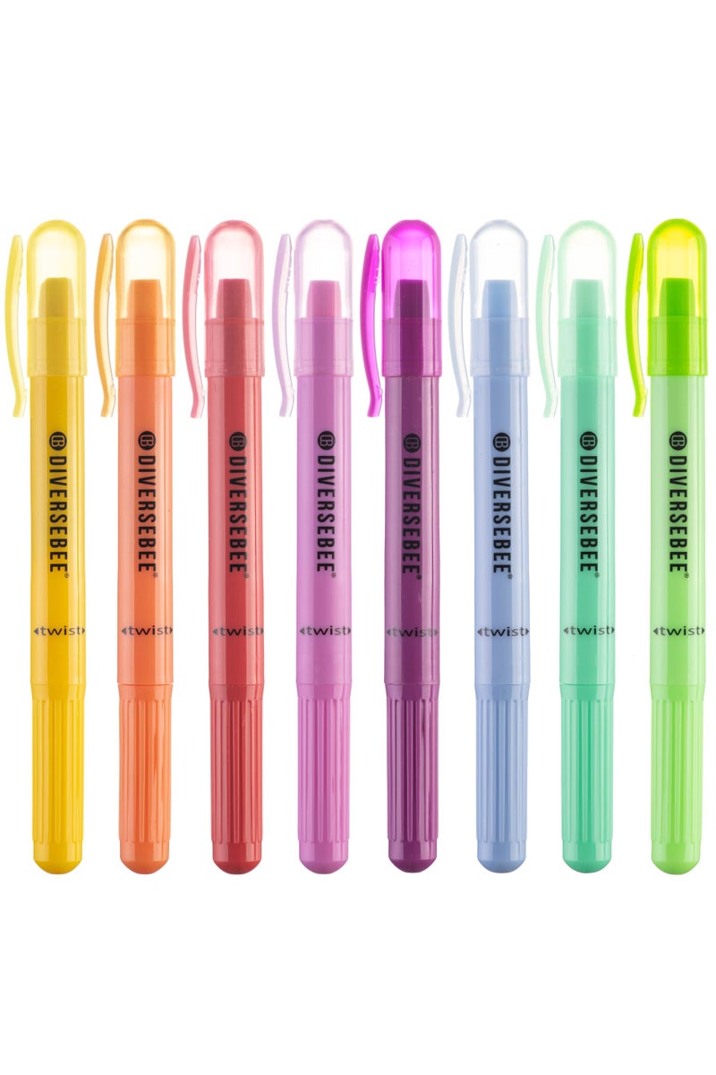 DIVERSEBEE Bible Highlighters and Pens No Bleed, 8 Pack Assorted Colors Gel Highlighters Set, Cute Bible Markers, Bible Study Journaling School Supplies, Accessories (Sorbet) - Image 1