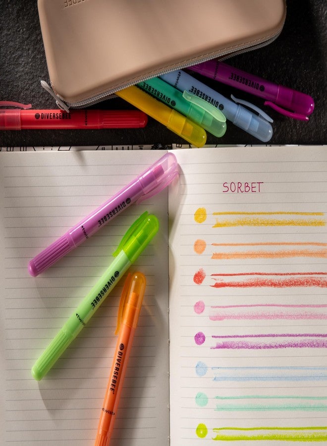 DIVERSEBEE Bible Highlighters and Pens No Bleed, 8 Pack Assorted Colors Gel Highlighters Set, Cute Bible Markers, Bible Study Journaling School Supplies, Accessories (Sorbet) - Image 4