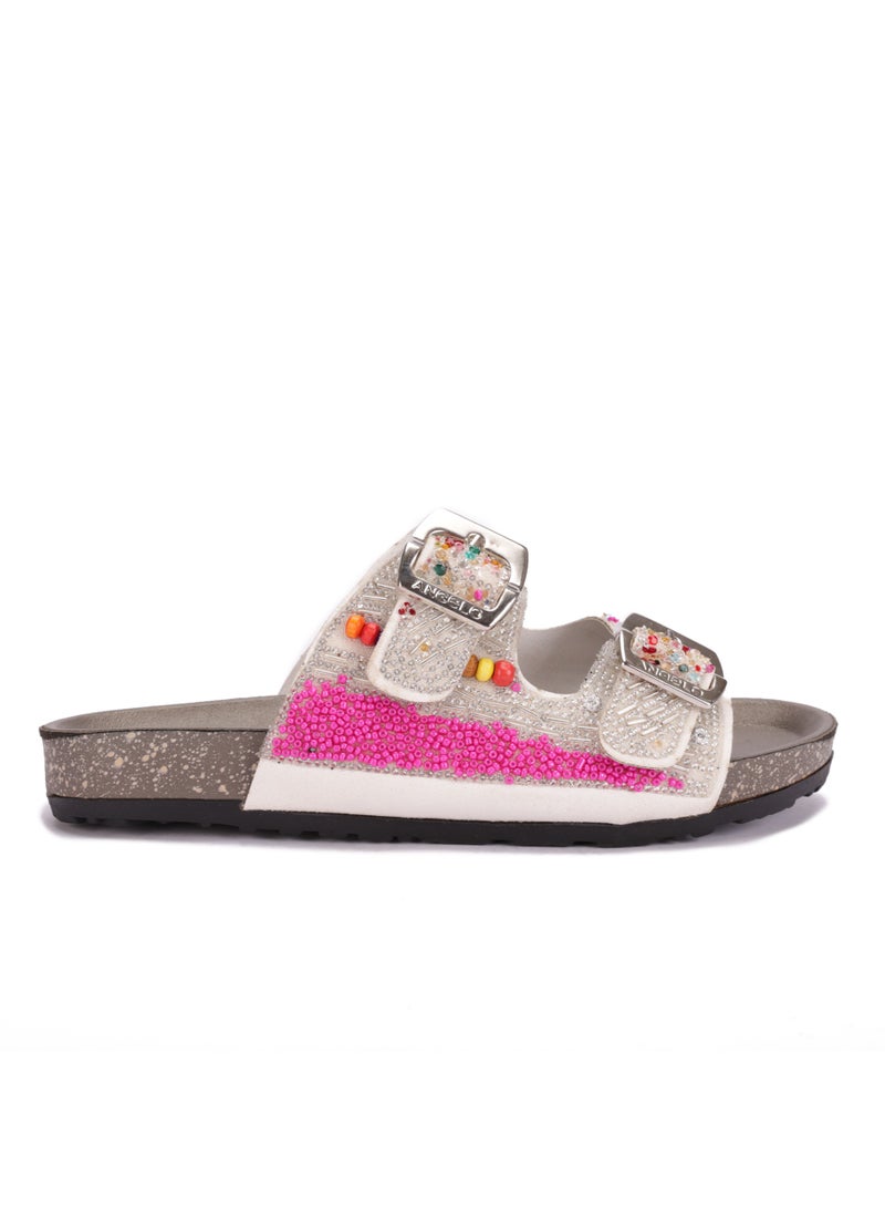 Women's Double Strap Embellished Slipper - Comfortable and Fashionable Design  - Image 4