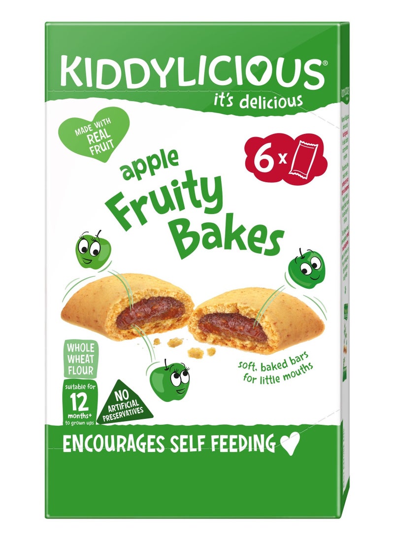 Kiddylicious - Apple Fruity Bakes - Kids Snack - Suitable for 12+ Months - 6 Packs (6x22gms) - Image 1
