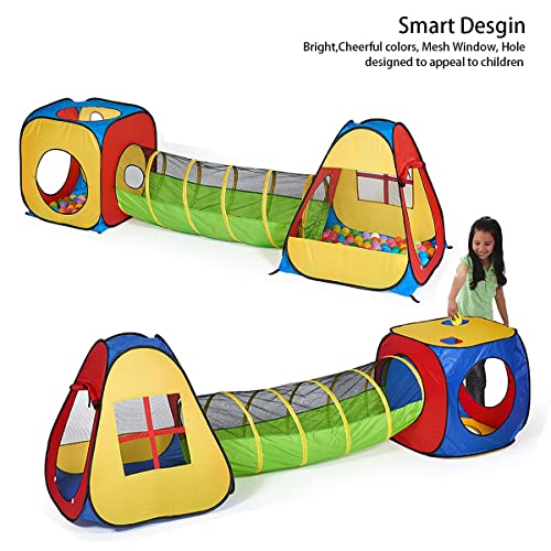 UTEX 3 in 1 Pop Up Play Tent with Tunnel Ball Pit for Kids Boys Girls Babies and Toddlers IndoorOutdoor Playhouse - Image 5