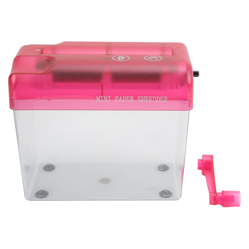 Manual Shredder Fully Transparent Mute Compact Structure Antislip Mini Shredder for Office School - Image 1