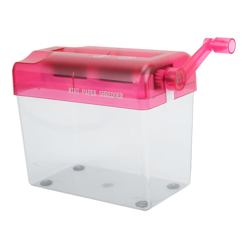Manual Shredder Fully Transparent Mute Compact Structure Antislip Mini Shredder for Office School - Image 2