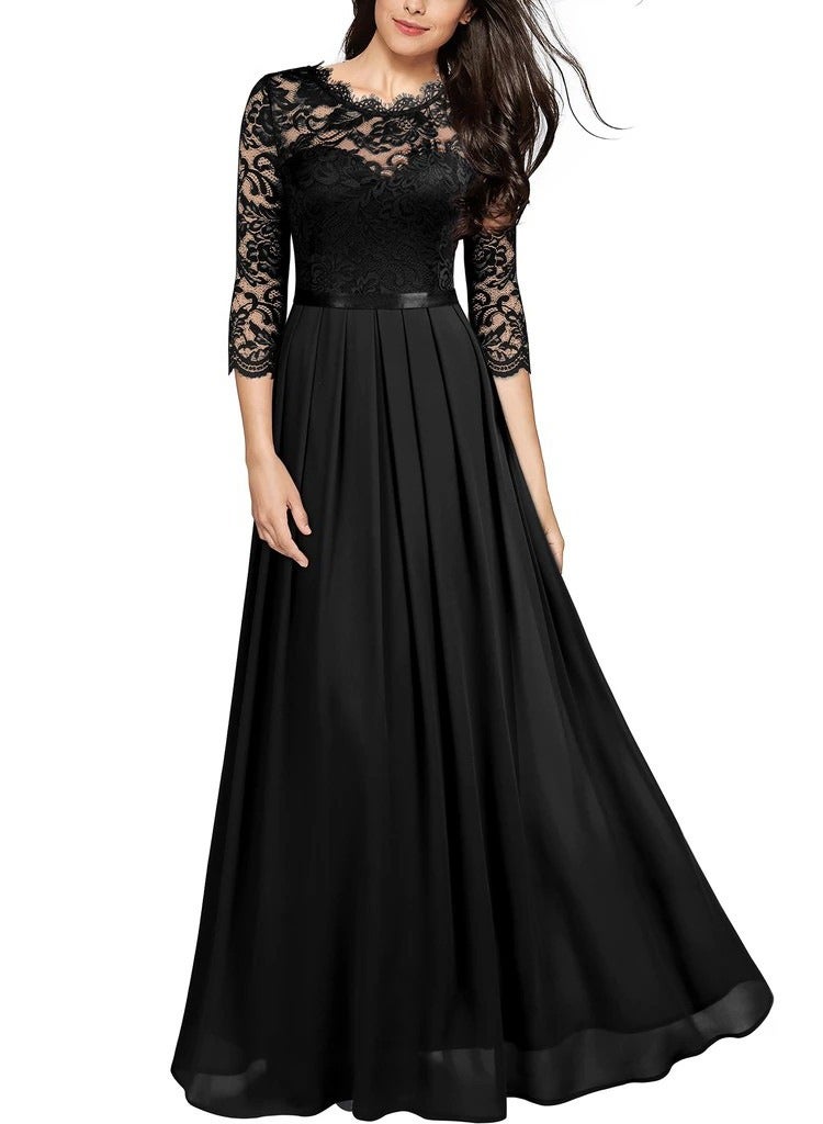 KUYING New Patchwork Chiffon Dress 