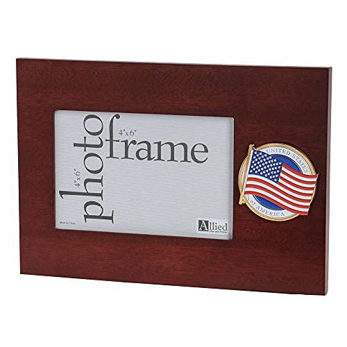 Allied Flag Allied Frame US American Flag Medallion Desktop Landscape Picture Frame - 4 x 6 Inch - Image 5