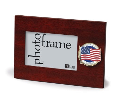 Allied Flag Allied Frame US American Flag Medallion Desktop Landscape Picture Frame - 4 x 6 Inch - Image 4
