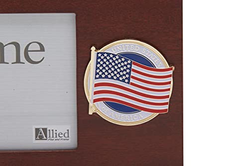 Allied Flag Allied Frame US American Flag Medallion Desktop Landscape Picture Frame - 4 x 6 Inch - Image 2