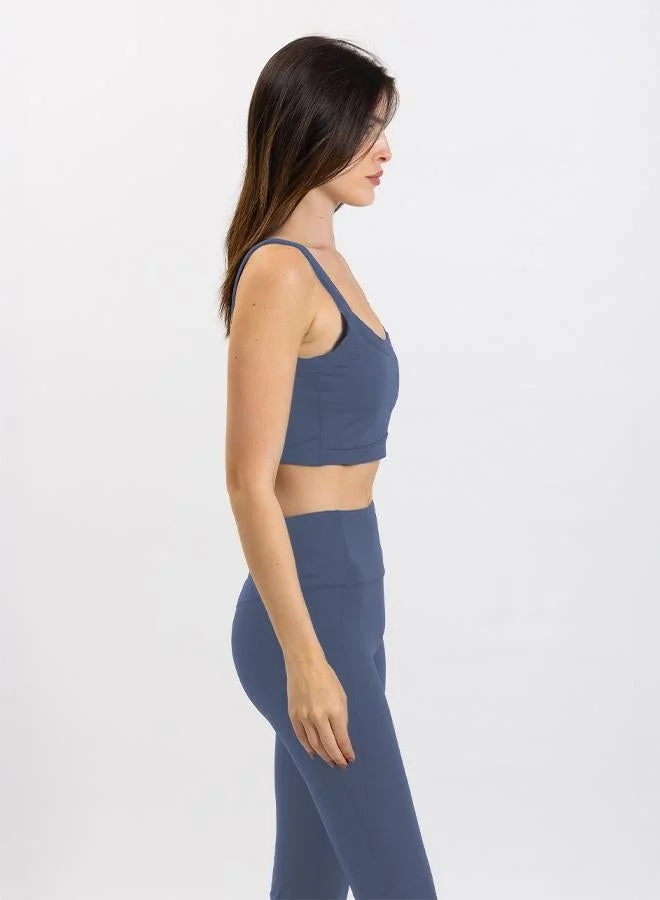 Shapes BLUE SOFT CROP TOP for Women | Best Price UAE