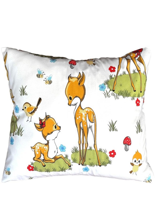 Comfy Turtles 13 x 18 Inch Toddler Pillowcase Cotton, Cartoon Character Pillow for Kids, Travel Pillow Case Cover for Kids - Bambi Pillow Cases - Image 1