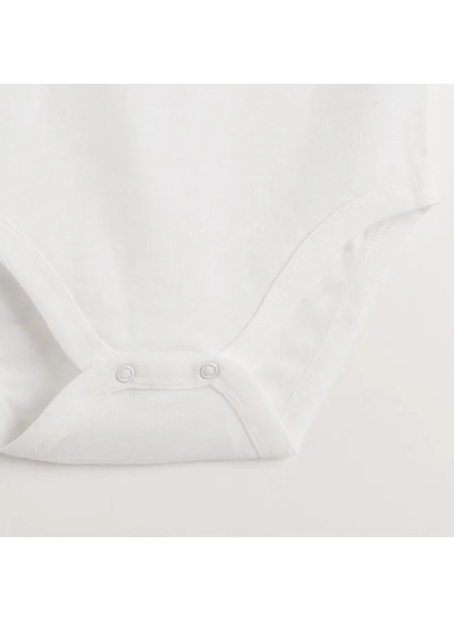 JUNE June Baby Basic Crew Neck 2-Pack Rope Strap Bodysuit White White