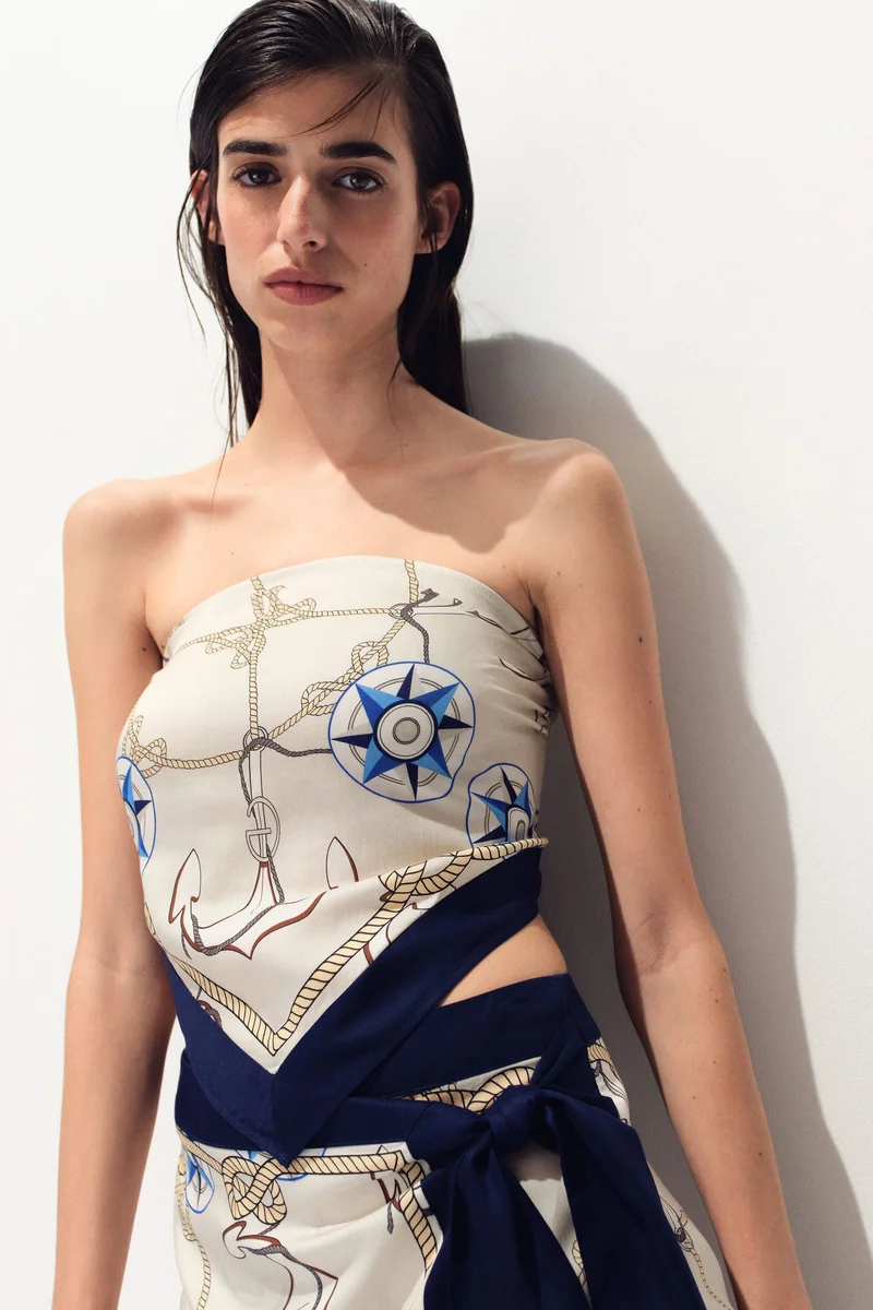 H&M Scarf-look lyocell bandeau top
