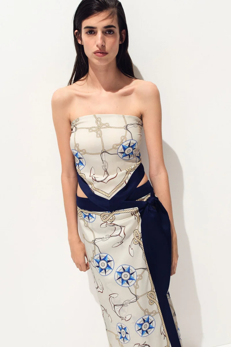 H&M Scarf-look lyocell bandeau top