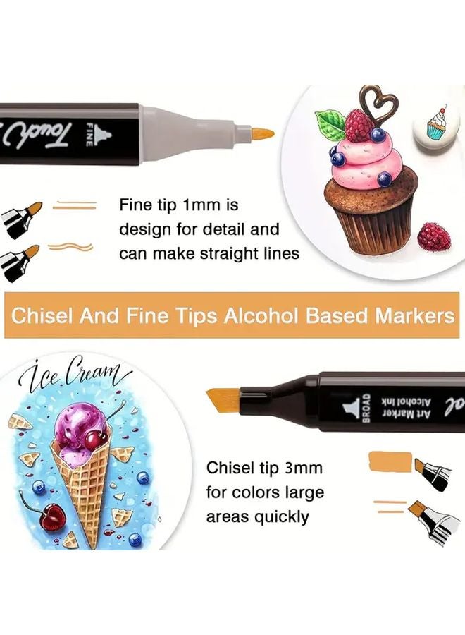 40 Colors Alcohol Markers Dual Tip Permanent Sketch Art Drawing Pens - Image 5