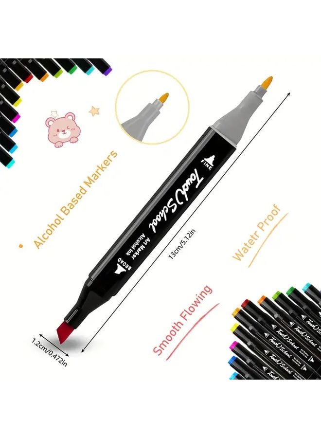 40 Colors Alcohol Markers Dual Tip Permanent Sketch Art Drawing Pens - Image 4
