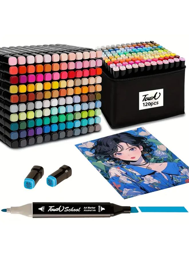 40 Colors Alcohol Markers Dual Tip Permanent Sketch Art Drawing Pens - Image 3
