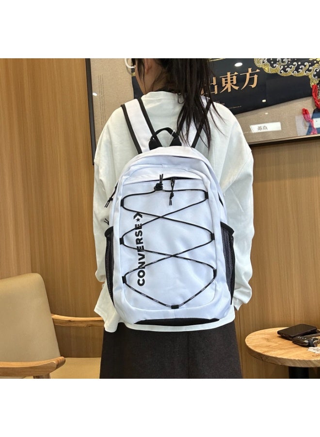 CONVERSE Minimalist White - Black Color - Blocking Backpack, Classic Strap Design, Perfect for Streetwear and School Days - Image 2