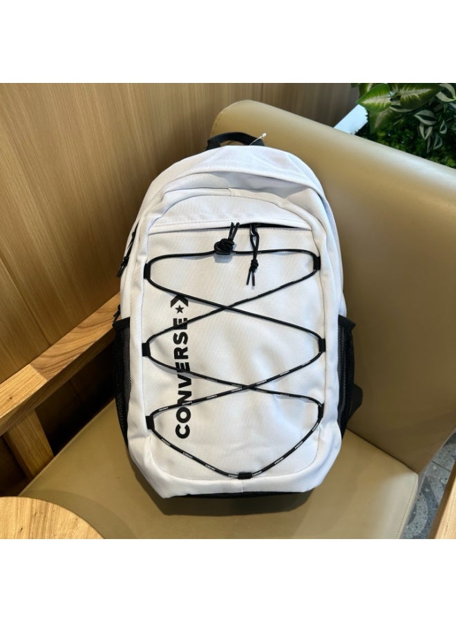 CONVERSE Minimalist White - Black Color - Blocking Backpack, Classic Strap Design, Perfect for Streetwear and School Days - Image 1
