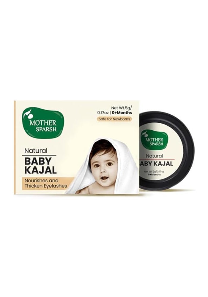 Mother Sparsh كاجال ماذر سبارش الطبيعي للأطفال - 100% عضوي، يغذي ويكثف الرموش، آمن للمواليد الجدد، 5 جرام - Image 1