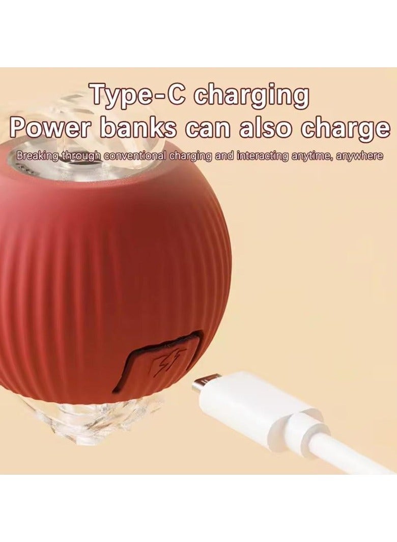 Gift for Pets, Electric Cat Ball Toy with Rope, Interactive Cat Teaser Toy, Automatic Rolling Ball Toy, Pet Supplies, Dog & Cat Accessories, Cat Toys  - Image 5