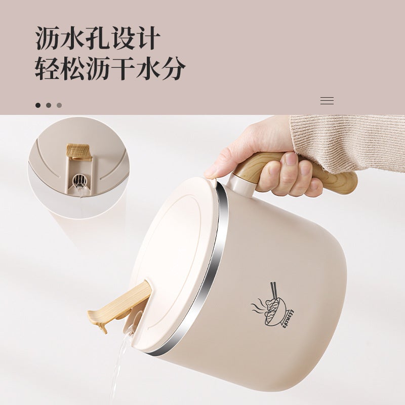 304 Stainless Steel Handle Large Capacity Instant Noodle Bowl With Lid Fast Food Cup Student Office Worker Lunch Box Insulated Lunch Box - Image 4