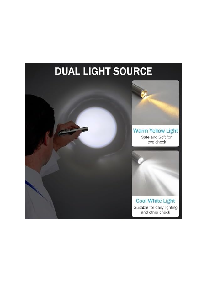 PROMASS promass Rechargeable LED Pen Light for Nurses - Warm & White Light with Pupil Gauge - Portable Medical Penlight for Nurses, Doctors, First Aid, EMTs, and Nursing Students  - Image 3