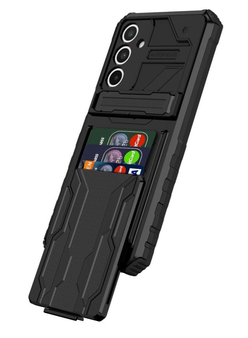 Protective Cover for Samsung Galaxy A16 Wallet Case with Credit Card Holder Stand Kickstand Slim Rugged Shockproof Heavy Duty Defender Armor - Image 1