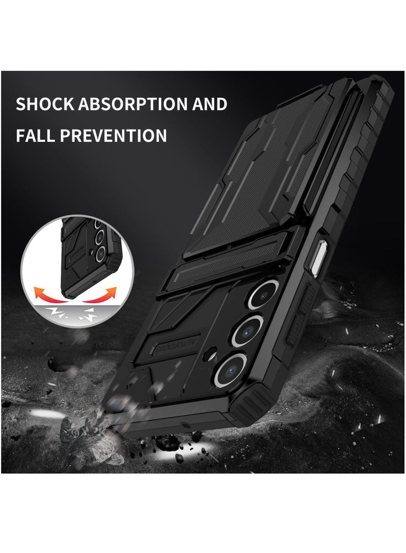 Protective Cover for Samsung Galaxy A16 Wallet Case with Credit Card Holder Stand Kickstand Slim Rugged Shockproof Heavy Duty Defender Armor - Image 3