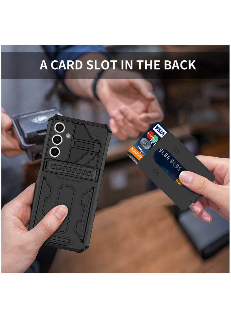 Protective Cover for Samsung Galaxy A16 Wallet Case with Credit Card Holder Stand Kickstand Slim Rugged Shockproof Heavy Duty Defender Armor - Image 4