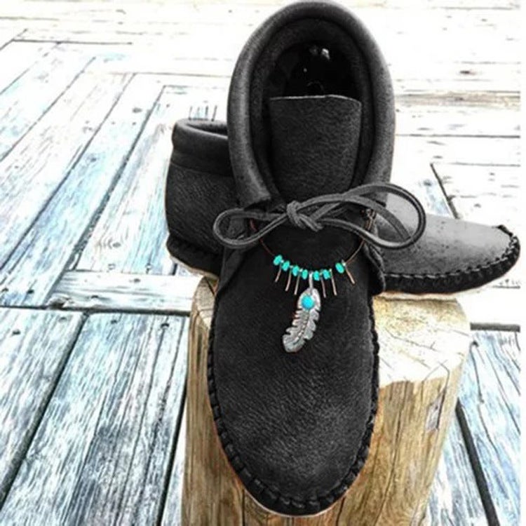 Women'S Shoes Large Size Short Snow Boots Flats Cotton Boots Martin Boots Women'S Women'S Boots - Image 2