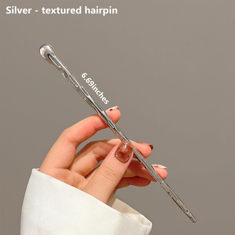 Snmzlc 4 Pcs Hair sticks for buns,French hair pins for women,Buns and Updos with No Hair Damage, Metal Texture Pin Great Hold,Suitable for fine & thick hairUS306 - Image 2