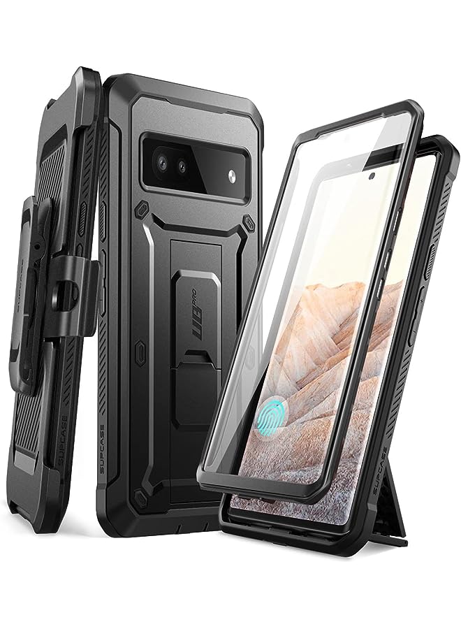 SupCase Unicorn Beetle Pro Series Case for Moto G Power 2022, Full-Body Rugged Belt Clip & Kickstand Case with Built-in Screen Protector (Black) - Image 1