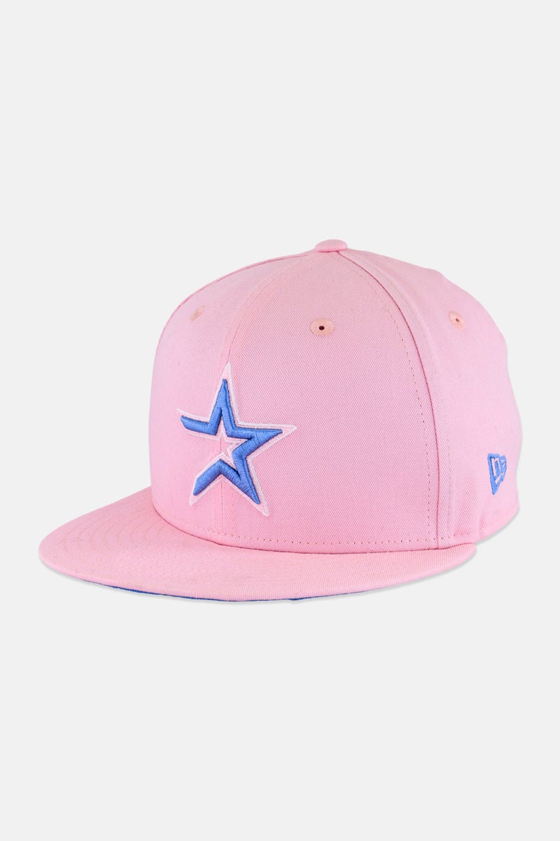 New Era x MLB Men Houston Astros Fitted Cap, Pink - Image 1