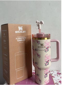 Stanley The Stanley X LoveShackFancy Holiday Quencher | 40 OZ Rosa Beaux Pink  - Image 3