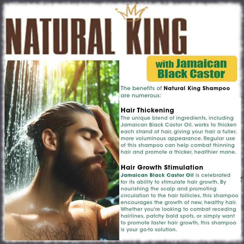 SFC Natural King Jamaican Black Castor Shampoo(33.8 oz) and Pro-Growth Hair & Beard Oil (7.1 oz) Set for Nourishing Hair Growth - Image 5