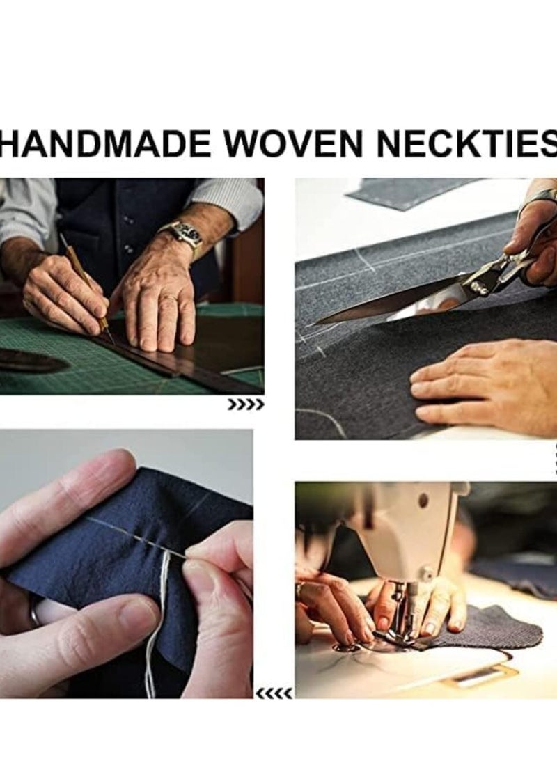 KCDMBUE Ties for Men Set with Pocket Square Cufflink and Tie Clip | Necktie Handkerchief in Gift Box  - Image 5