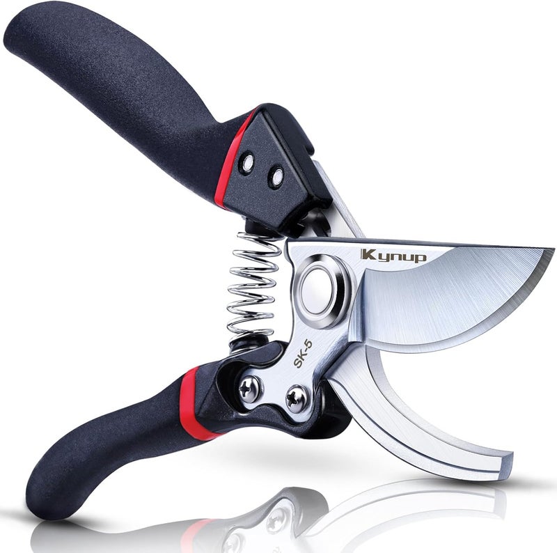 Kynup Pruning Shears for Gardening, Garden Shears Heavy Duty, Bonsai Cutters Shears Pruners, Hedge Clippers, Rose Trimmer Hand Clippers Gardening (Red Black) - Image 1