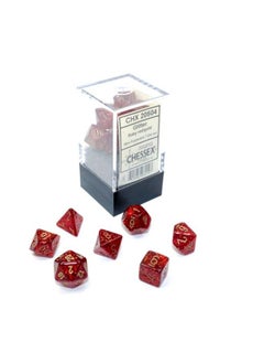 Chessex Dice Set 10Mm Glitter Red/Gold Polyhedral Dice Set Dungeons And Dragons D&D Dnd Ttrpg Dice Includes 7 Dice D4 D6 D8 D10 D12 D20 D% (Chx20504)  - Image 2