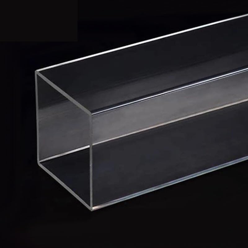 2pcs 240mm Transparent Acrylic Square Tube - Customizable PMMA Hollow Duct for Crafts and Projects(40x40x3mm) - Image 1