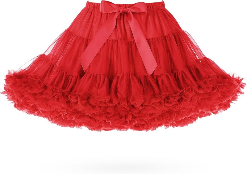 SHEJIZE Women's Petticoat Skirts Chiffon Tulle Skirts Underskirt Tutu Ballet Dress Puffy Crinoline - Image 1