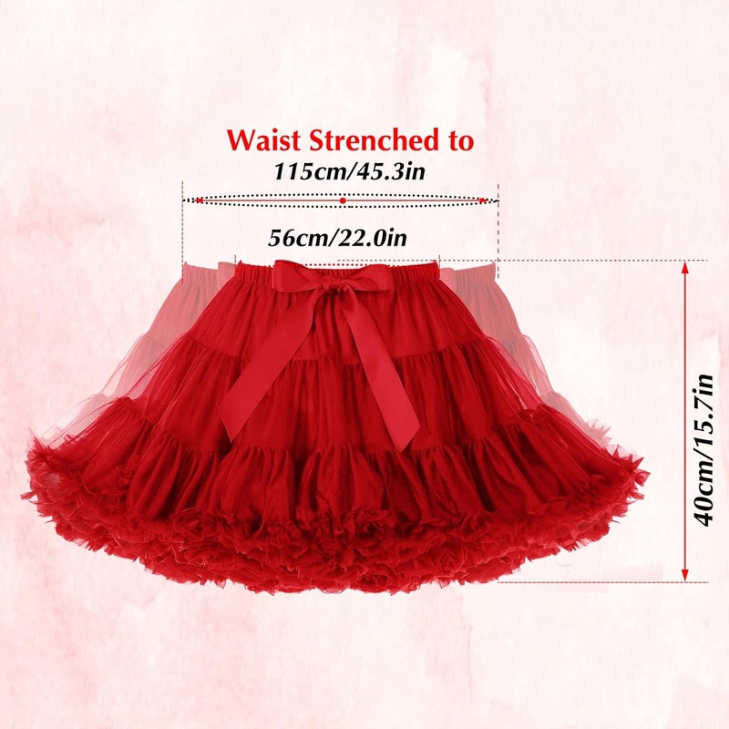 SHEJIZE Women's Petticoat Skirts Chiffon Tulle Skirts Underskirt Tutu Ballet Dress Puffy Crinoline - Image 5