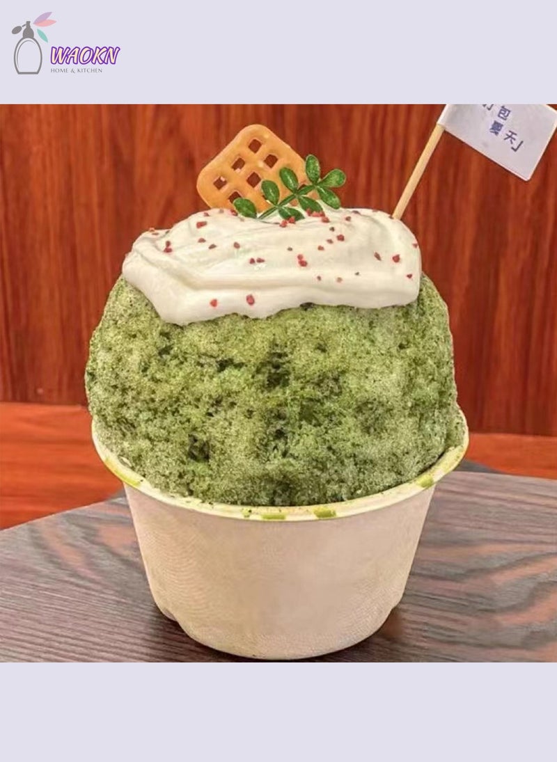 دبليو أيه أو كي أن يمكن التخلص منها حلق الجليد وعاء ، قابلة للتحلل صديقة للبيئة مربع الحلوى ، 450 مل  - Image 4