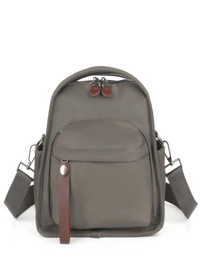 Rueesh Small Crossbody Bags for Women Nylon Top Handle Handbag Commute Underarm Shoulder Tote Bag Purse,Dark Khaki - Image 1