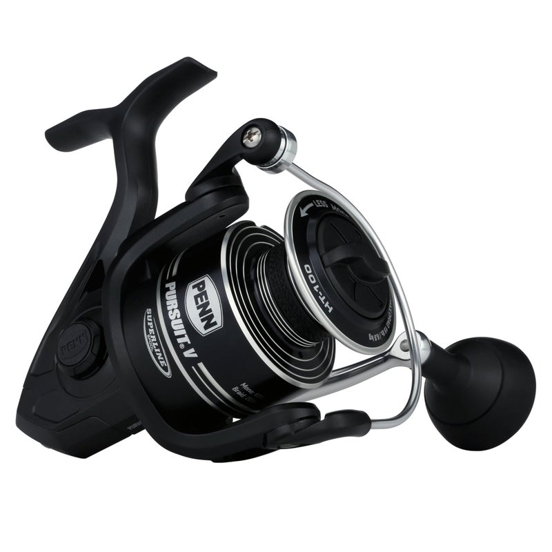 Penn Pursuit V Spinning Fishing Reel, Size 4000, Corrosion-Resistant Graphite Body, Lightweight Aluminum Superline Spool, HT-100 Drag System - Image 1