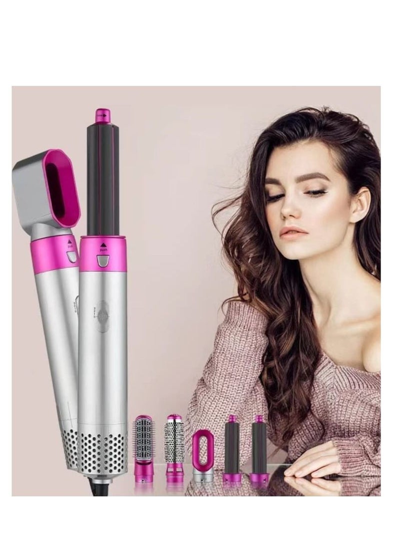 Generic 5 in 1 Hair Dryer Brush with Hair Volumizer,Hot Air Brush,Scalp Massager,Curler and Straightener for Women Hair Styling  - Image 1