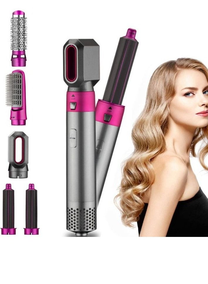 Generic 5 in 1 Hair Dryer Brush with Hair Volumizer,Hot Air Brush,Scalp Massager,Curler and Straightener for Women Hair Styling  - Image 2