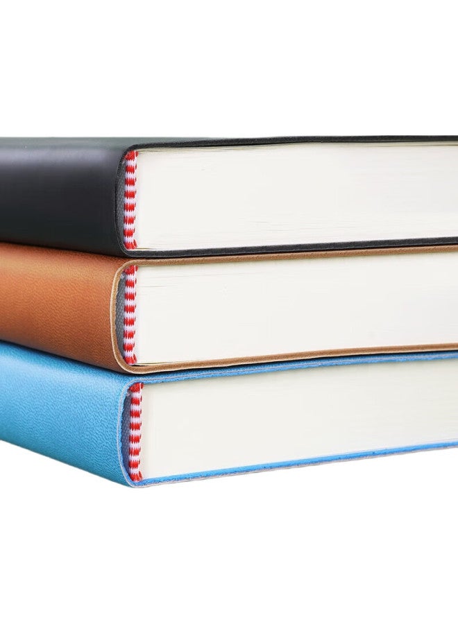 Simaa A4 Extra Large And Thick Business Notebook, Leather Cover, Journal, Student Stationery, Work Diary, Meeting Minutes Book, Office Supplies, Cust Izable, 400 Pages/book, Black - Image 1