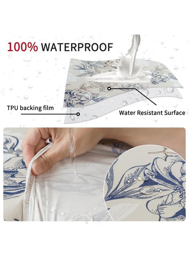FORCHEER Ourdoor Cushion Covers 20X20 Waterproof Set of 2 Floral Printed Stretch Patio Chair Cushino Covers for Rattan Patio Furniture Replacement - Image 5